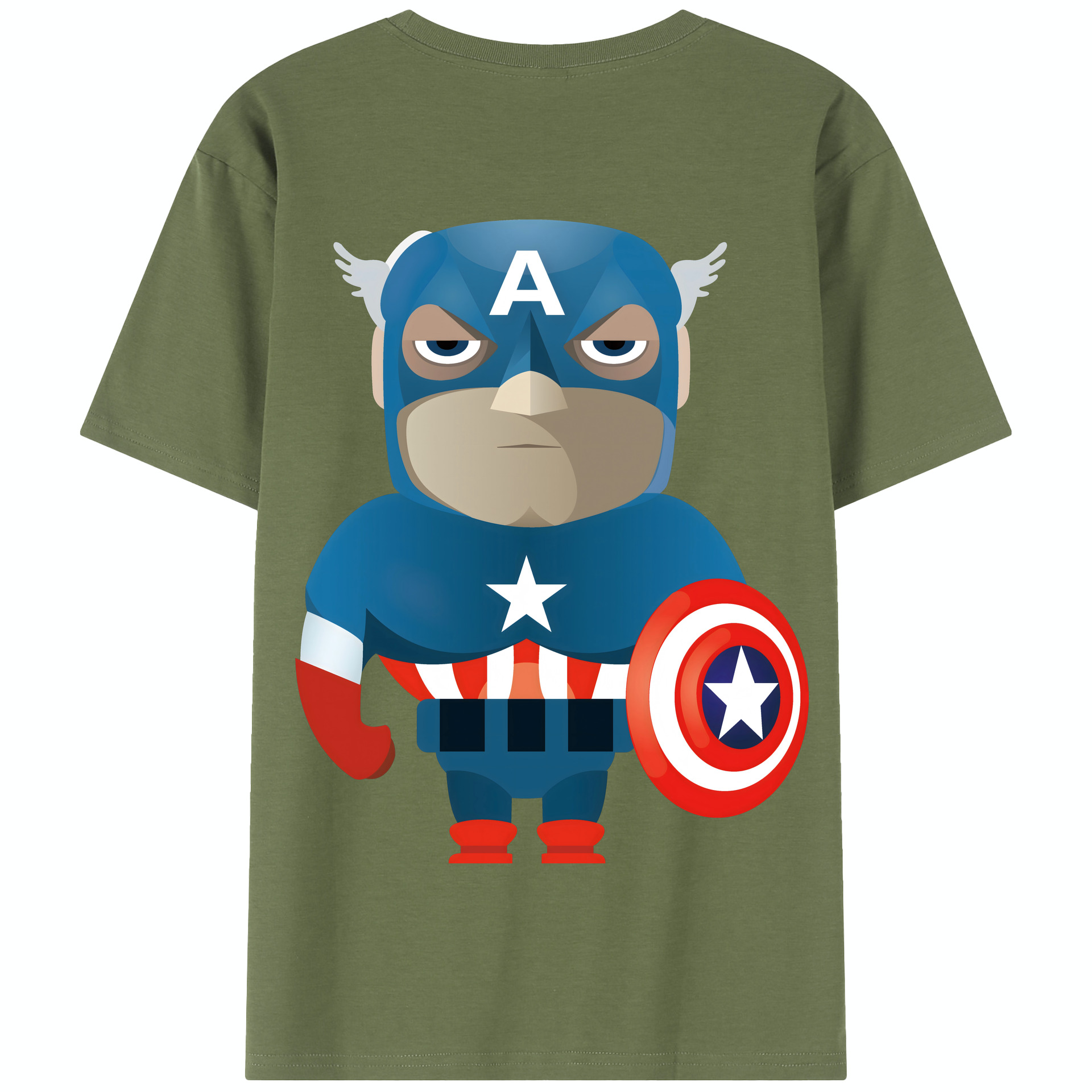 （画像用） アベンジャーズ The Avengers 綿100％半袖Tシャツ（背面プリント）